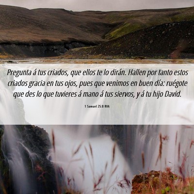 Picture 06 - 1 Samuel 25:8 RVA - Pregunta á tus criados, que ellos te lo dirán. - Bible Verse Picture