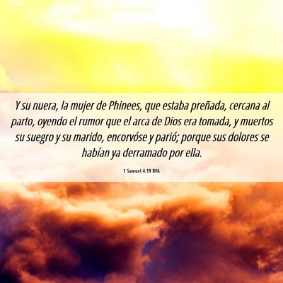 Picture 06 - 1 Samuel 4:19 RVA - Y su nuera, la mujer de Phinees, que estaba - Bible Verse Picture