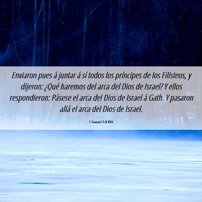 Picture 06 - 1 Samuel 5:8 RVA - Enviaron pues á juntar á sí todos los - Bible Verse Picture