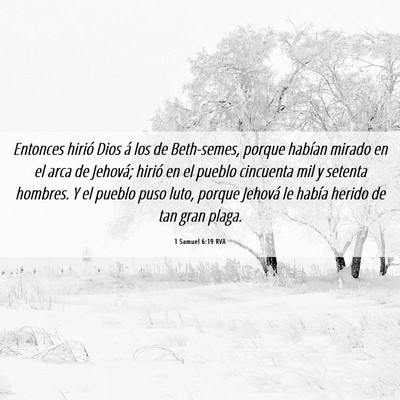 Picture 06 - 1 Samuel 6:19 RVA - Entonces hirió Dios á los de Beth-semes, porque - Bible Verse Picture