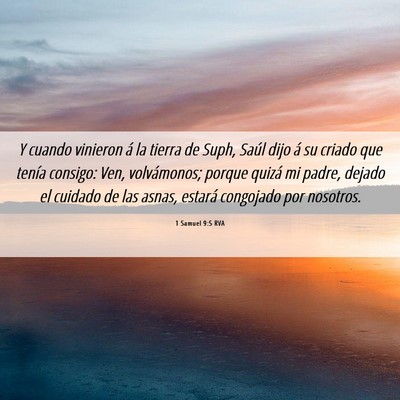 Picture 06 - 1 Samuel 9:5 RVA - Y cuando vinieron á la tierra de Suph, Saúl - Bible Verse Picture