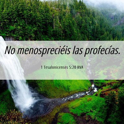 Picture 06 - 1 Tesalonicenses 5:20 RVA - No menospreciéis las - Bible Verse Picture