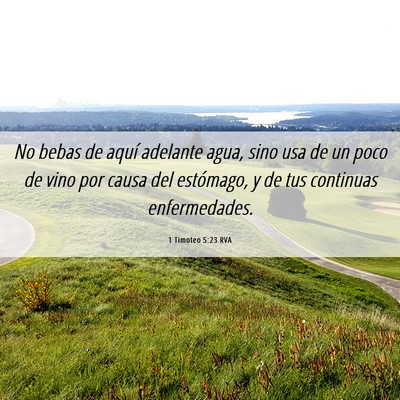 Picture 06 - 1 Timoteo 5:23 RVA - No bebas de aquí adelante agua, sino usa de un - Bible Verse Picture