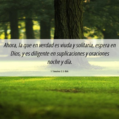 Picture 06 - 1 Timoteo 5:5 RVA - Ahora, la que en verdad es viuda y solitaria, - Bible Verse Picture