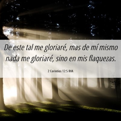 Picture 06 - 2 Corintios 12:5 RVA - De este tal me gloriaré, mas de mí mismo nada - Bible Verse Picture