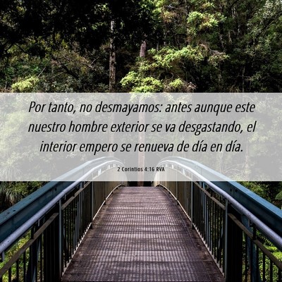 Picture 06 - 2 Corintios 4:16 RVA - Por tanto, no desmayamos: antes aunque este - Bible Verse Picture