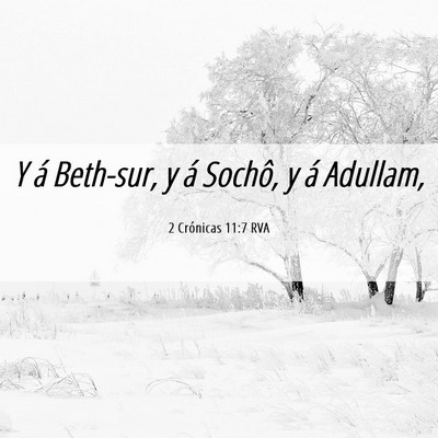 Picture 06 - 2 Crónicas 11:7 RVA - Y á Beth-sur, y á Sochô, y á - Bible Verse Picture
