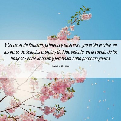 Picture 06 - 2 Crónicas 12:15 RVA - Y las cosas de Roboam, primeras y postreras, ¿no - Bible Verse Picture