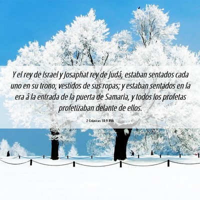 Picture 06 - 2 Crónicas 18:9 RVA - Y el rey de Israel y Josaphat rey de Judá, - Bible Verse Picture