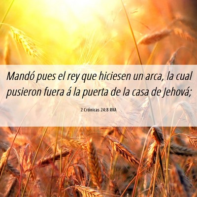Picture 06 - 2 Crónicas 24:8 RVA - Mandó pues el rey que hiciesen un arca, la cual - Bible Verse Picture