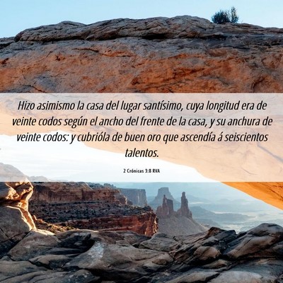 Picture 06 - 2 Crónicas 3:8 RVA - Hizo asimismo la casa del lugar santísimo, cuya - Bible Verse Picture