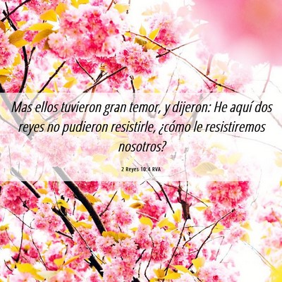 Picture 06 - 2 Reyes 10:4 RVA - Mas ellos tuvieron gran temor, y dijeron: He - Bible Verse Picture