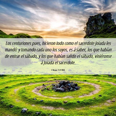Picture 06 - 2 Reyes 11:9 RVA - Los centuriones pues, hicieron todo como el - Bible Verse Picture