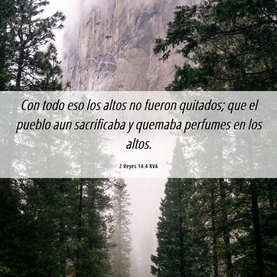 Picture 06 - 2 Reyes 14:4 RVA - Con todo eso los altos no fueron quitados; que el - Bible Verse Picture