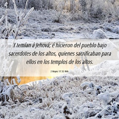 Picture 06 - 2 Reyes 17:32 RVA - Y temían á Jehová; é hicieron del pueblo bajo - Bible Verse Picture