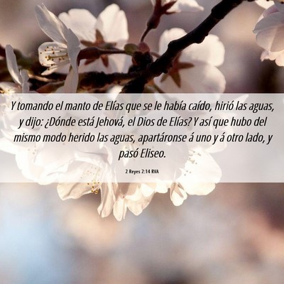 Picture 06 - 2 Reyes 2:14 RVA - Y tomando el manto de Elías que se le había - Bible Verse Picture