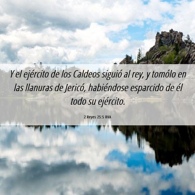 Picture 06 - 2 Reyes 25:5 RVA - Y el ejército de los Caldeos siguió al rey, y - Bible Verse Picture