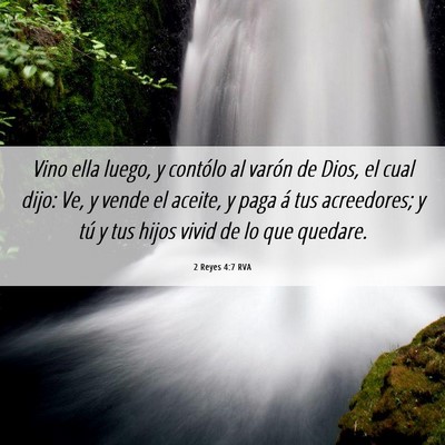 Picture 06 - 2 Reyes 4:7 RVA - Vino ella luego, y contólo al varón de Dios, el - Bible Verse Picture