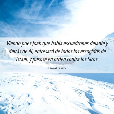 Picture 06 - 2 Samuel 10:9 RVA - Viendo pues Joab que había escuadrones delante y - Bible Verse Picture