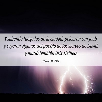 Picture 06 - 2 Samuel 11:17 RVA - Y saliendo luego los de la ciudad, pelearon con - Bible Verse Picture