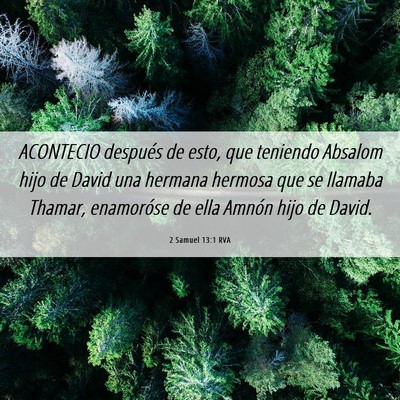 Picture 06 - 2 Samuel 13:1 RVA - ACONTECIO después de esto, que teniendo Absalom - Bible Verse Picture