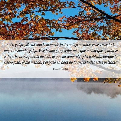Picture 06 - 2 Samuel 14:19 RVA - Y el rey dijo: ¿No ha sido la mano de Joab - Bible Verse Picture