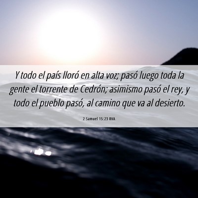 Picture 06 - 2 Samuel 15:23 RVA - Y todo el país lloró en alta voz; pasó luego - Bible Verse Picture