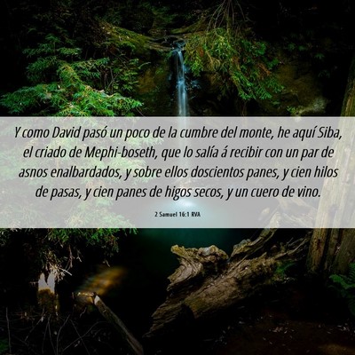 Picture 06 - 2 Samuel 16:1 RVA - Y como David pasó un poco de la cumbre del - Bible Verse Picture