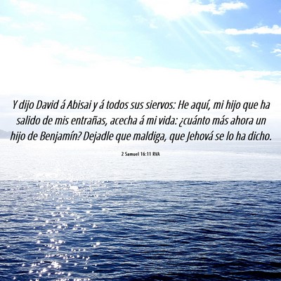 Picture 06 - 2 Samuel 16:11 RVA - Y dijo David á Abisai y á todos sus siervos: He - Bible Verse Picture