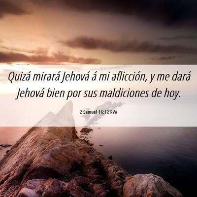 Picture 06 - 2 Samuel 16:12 RVA - Quizá mirará Jehová á mi aflicción, y me - Bible Verse Picture