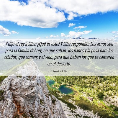 Picture 06 - 2 Samuel 16:2 RVA - Y dijo el rey á Siba: ¿Qué es esto? Y Siba - Bible Verse Picture