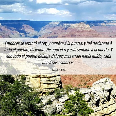 Picture 06 - 2 Samuel 19:8 RVA - Entonces se levantó el rey, y sentóse á la - Bible Verse Picture