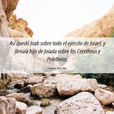 Picture 06 - 2 Samuel 20:23 RVA - Así quedó Joab sobre todo el ejército de - Bible Verse Picture