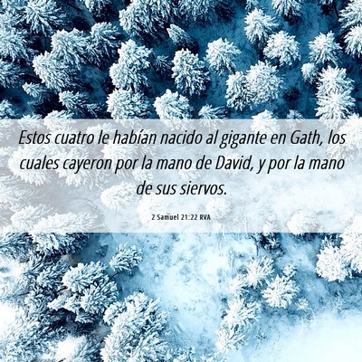 Picture 06 - 2 Samuel 21:22 RVA - Estos cuatro le habían nacido al gigante en - Bible Verse Picture