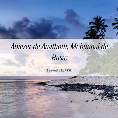 Picture 06 - 2 Samuel 23:27 RVA - Abiezer de Anathoth, Mebunnai de - Bible Verse Picture