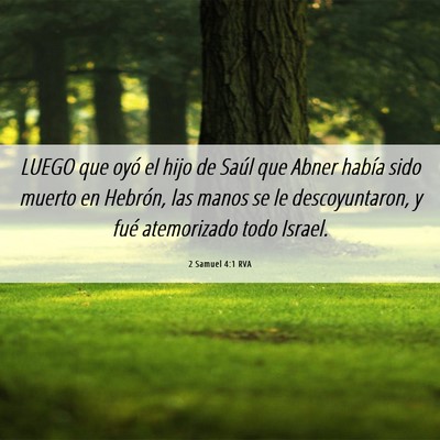 Picture 06 - 2 Samuel 4:1 RVA - LUEGO que oyó el hijo de Saúl que Abner había - Bible Verse Picture