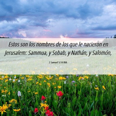 Picture 06 - 2 Samuel 5:14 RVA - Estos son los nombres de los que le nacieron en - Bible Verse Picture