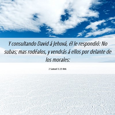 Picture 06 - 2 Samuel 5:23 RVA - Y consultando David á Jehová, él le - Bible Verse Picture
