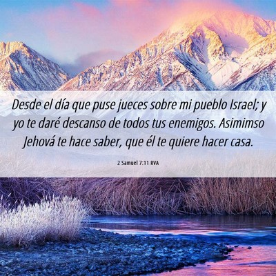 Picture 06 - 2 Samuel 7:11 RVA - Desde el día que puse jueces sobre mi pueblo - Bible Verse Picture