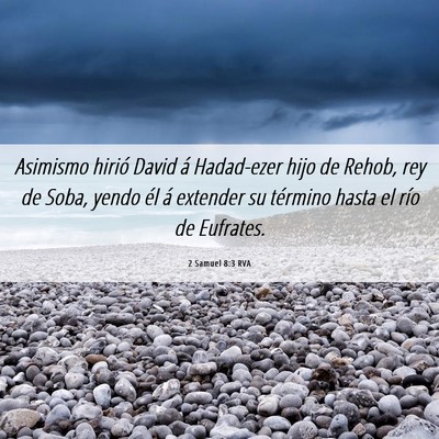 Picture 06 - 2 Samuel 8:3 RVA - Asimismo hirió David á Hadad-ezer hijo de - Bible Verse Picture
