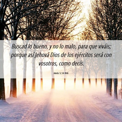 Picture 06 - Amós 5:14 RVA - Buscad lo bueno, y no lo malo, para que viváis; - Bible Verse Picture