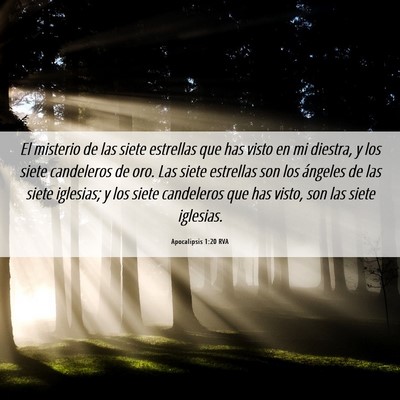 Picture 06 - Apocalipsis 1:20 RVA - El misterio de las siete estrellas que has visto - Bible Verse Picture