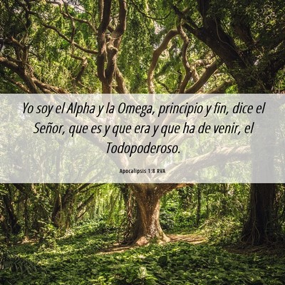 Picture 06 - Apocalipsis 1:8 RVA - Yo soy el Alpha y la Omega, principio y fin, dice - Bible Verse Picture