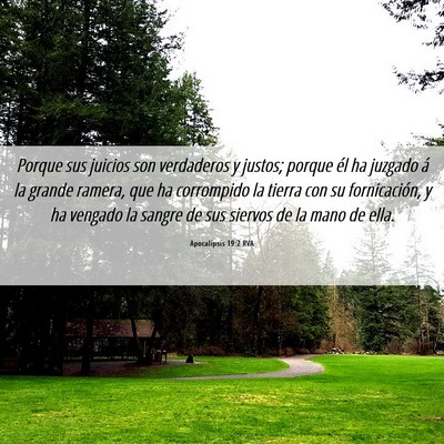 Picture 06 - Apocalipsis 19:2 RVA - Porque sus juicios son verdaderos y justos; - Bible Verse Picture