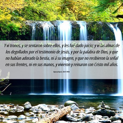 Picture 06 - Apocalipsis 20:4 RVA - Y vi tronos, y se sentaron sobre ellos, y les - Bible Verse Picture