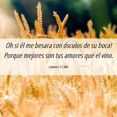 Picture 06 - Cantares 1:2 RVA - Oh si él me besara con ósculos de su boca! - Bible Verse Picture