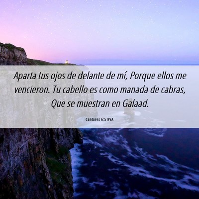 Picture 06 - Cantares 6:5 RVA - Aparta tus ojos de delante de mí, Porque ellos - Bible Verse Picture