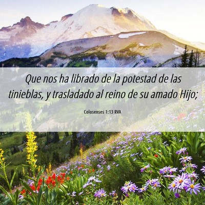Picture 06 - Colosenses 1:13 RVA - Que nos ha librado de la potestad de las - Bible Verse Picture