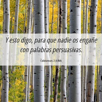 Picture 06 - Colosenses 2:4 RVA - Y esto digo, para que nadie os engañe con - Bible Verse Picture