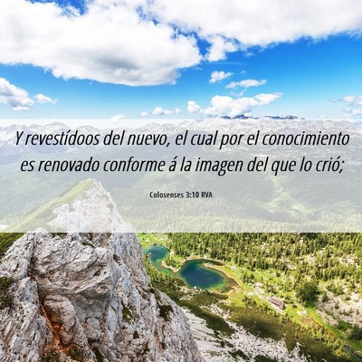 Picture 06 - Colosenses 3:10 RVA - Y revestídoos del nuevo, el cual por el - Bible Verse Picture